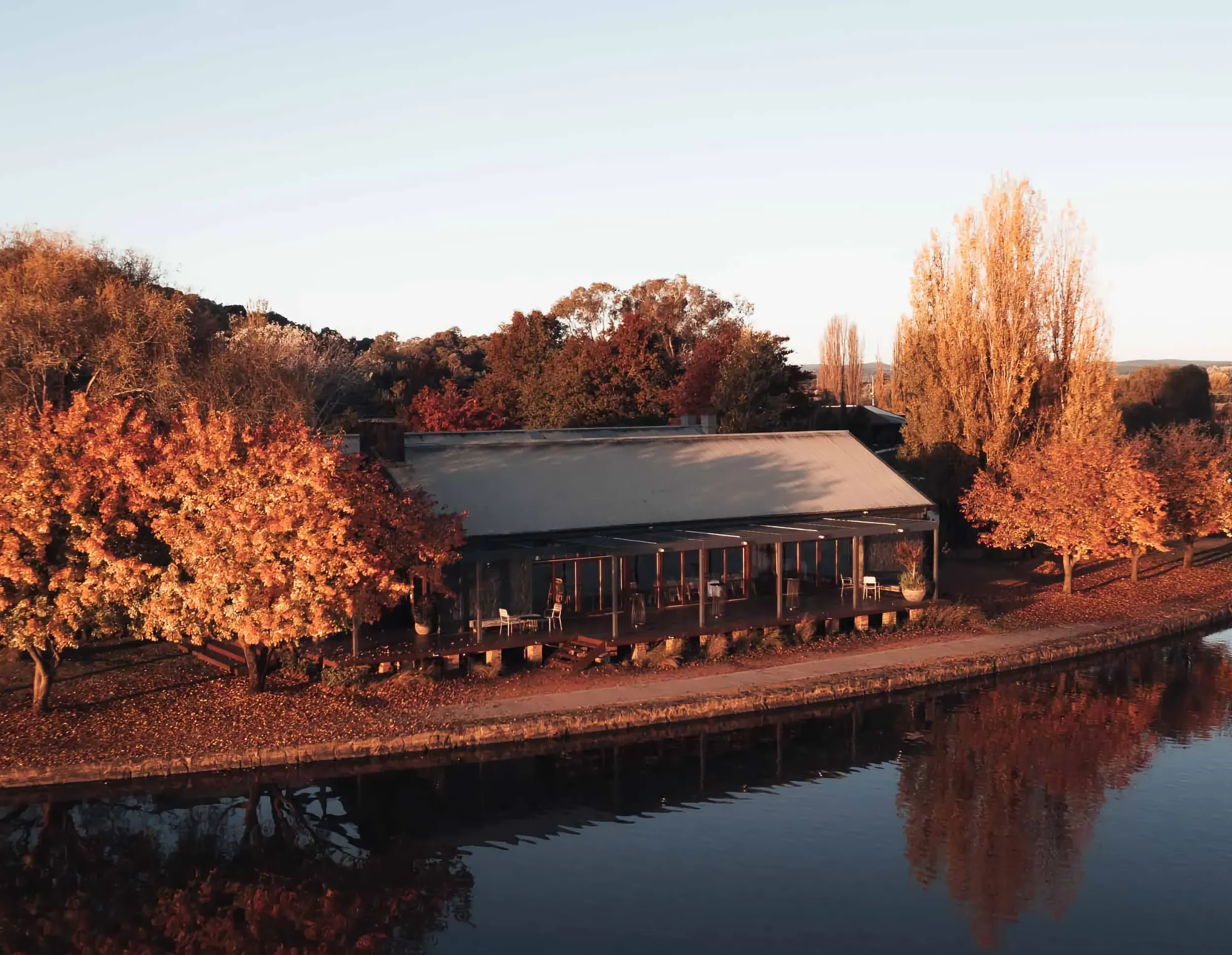 Aerial view of The Boat House