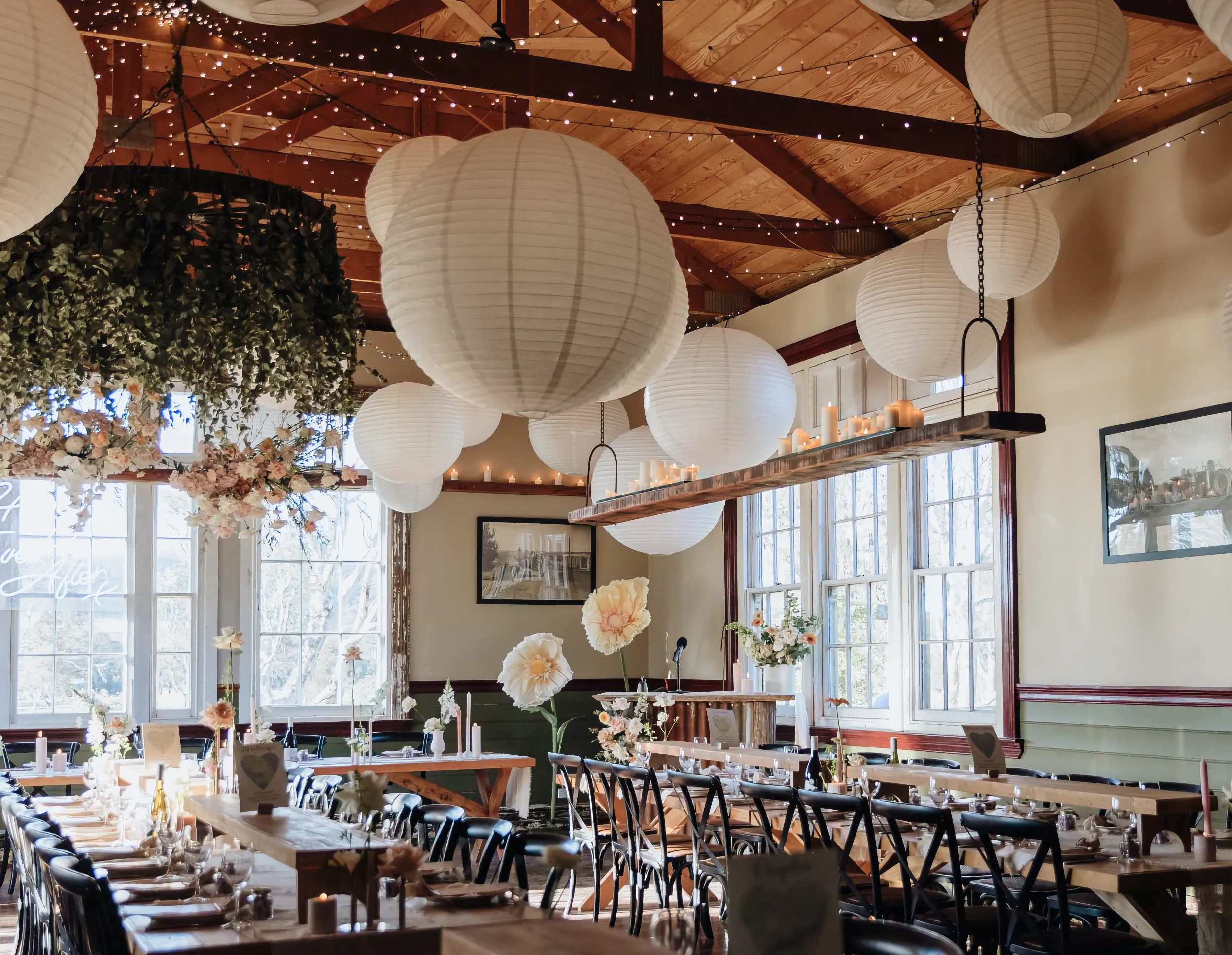 Wedding reception at Gold Creek Station Hall