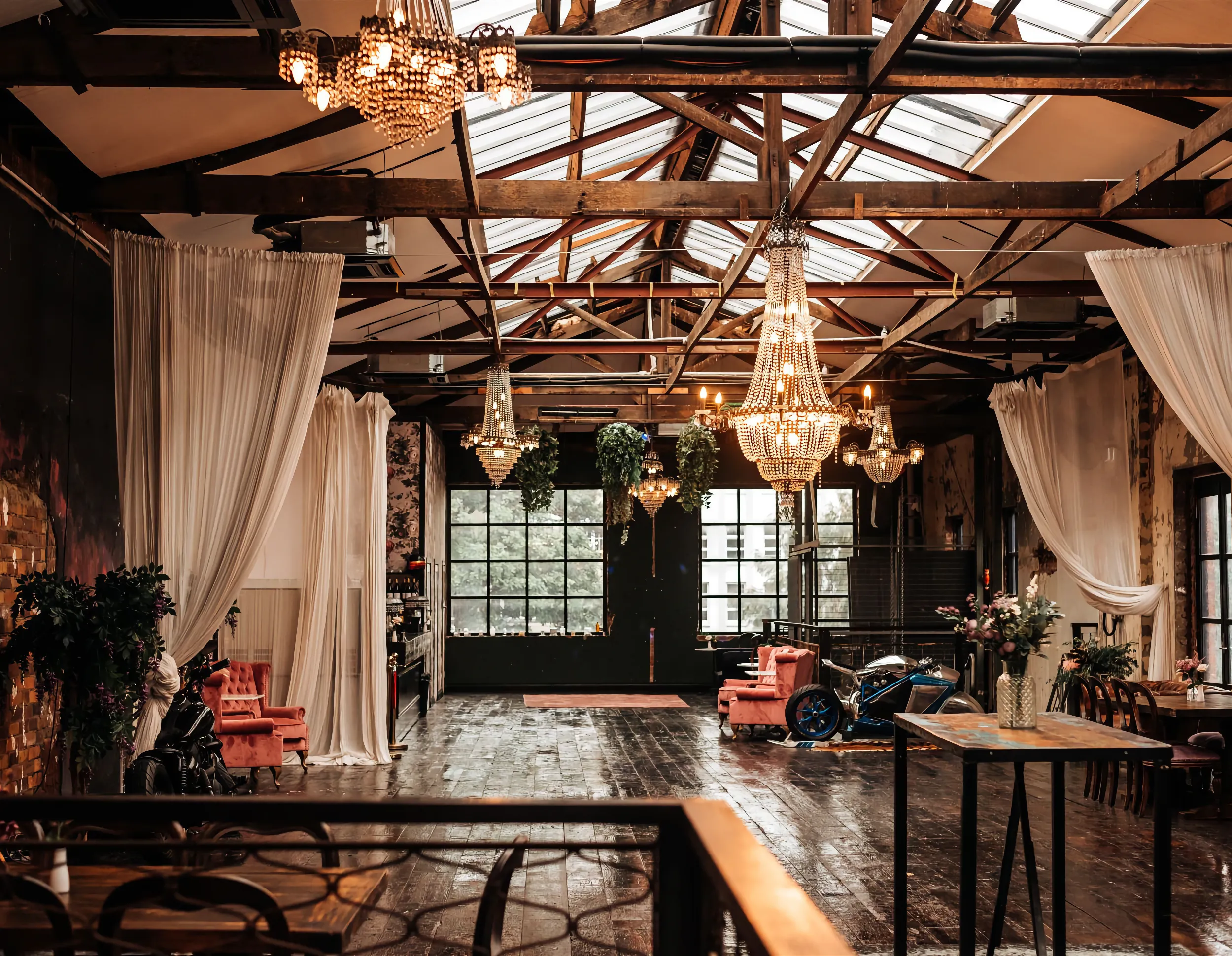 Interior of Smoked Garage