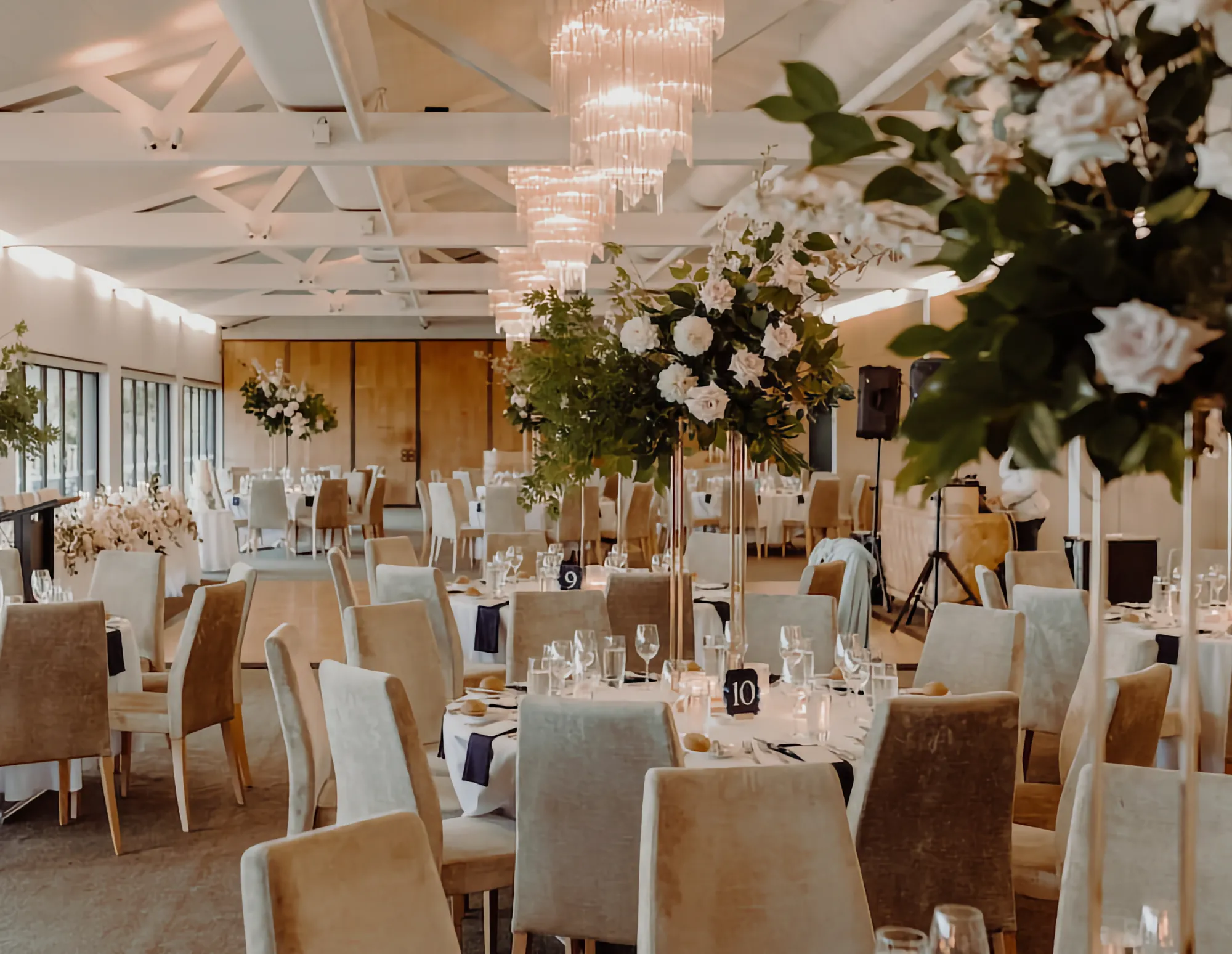 Wedding reception setup at Sergeant's Mess
