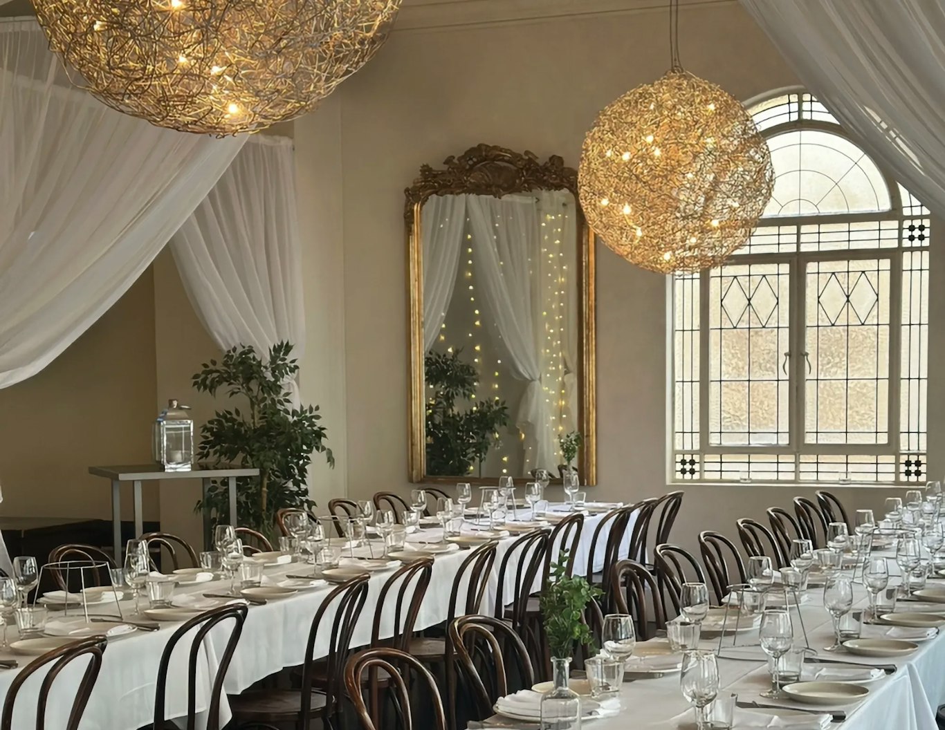 Wedding reception setup at The Richmond Hotel