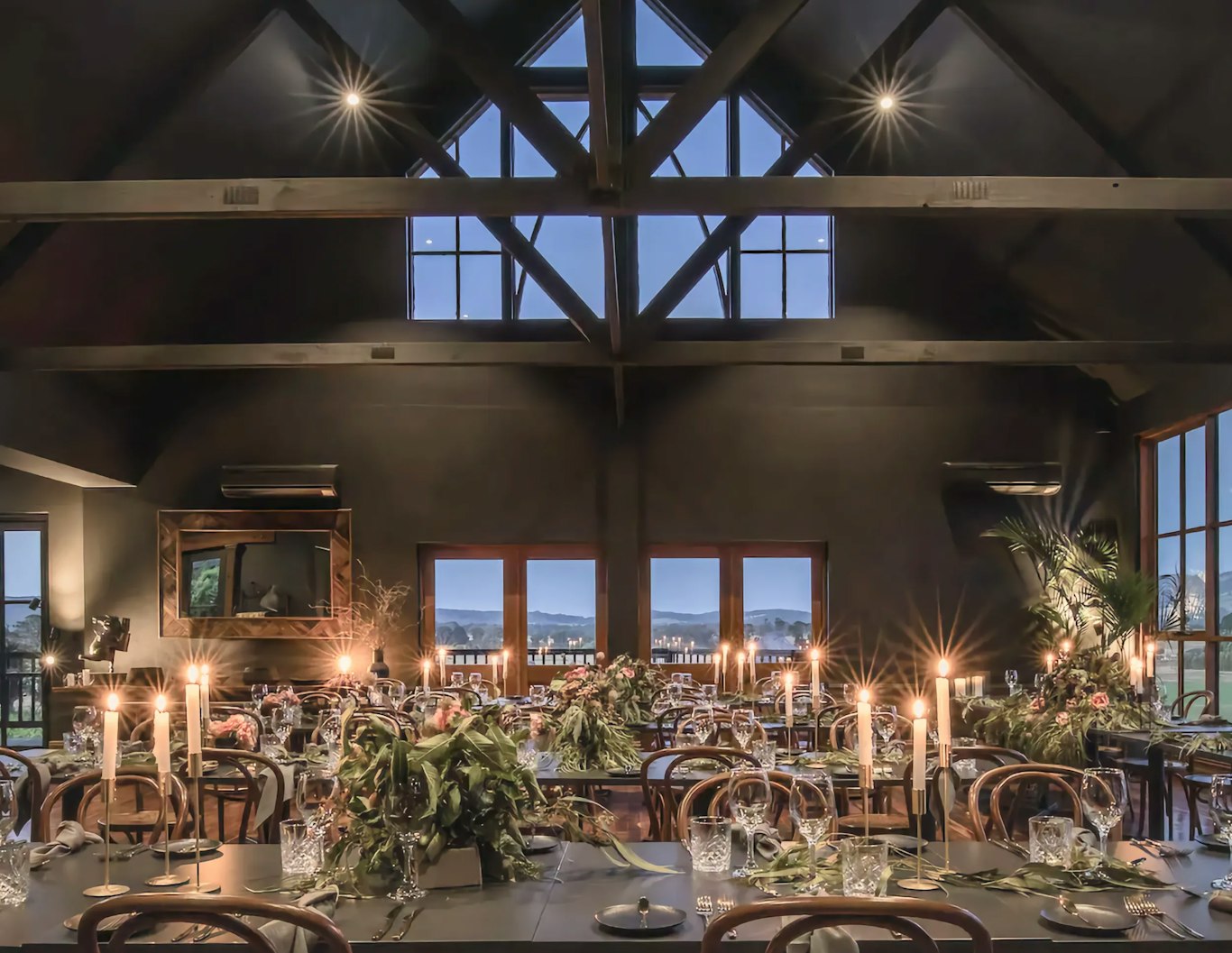 Wedding rececption setup at Cleveland Estate