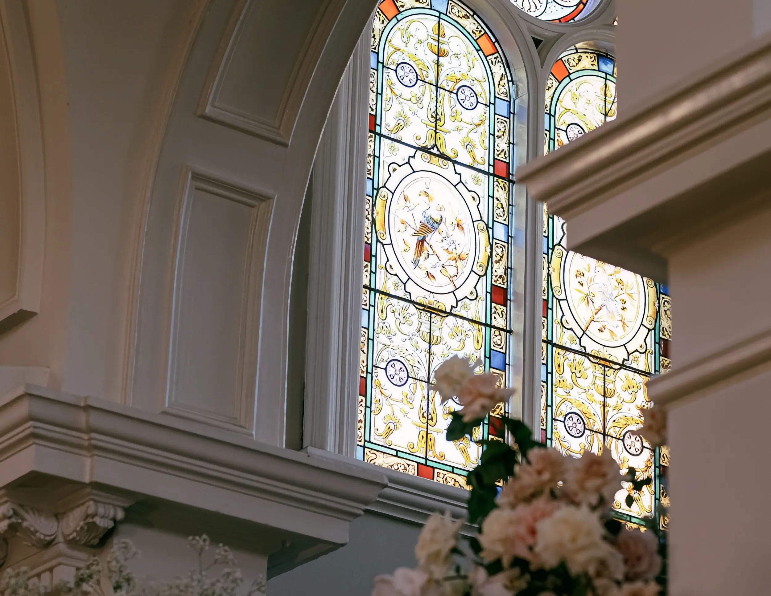Stained glass windows at Quat Quatta