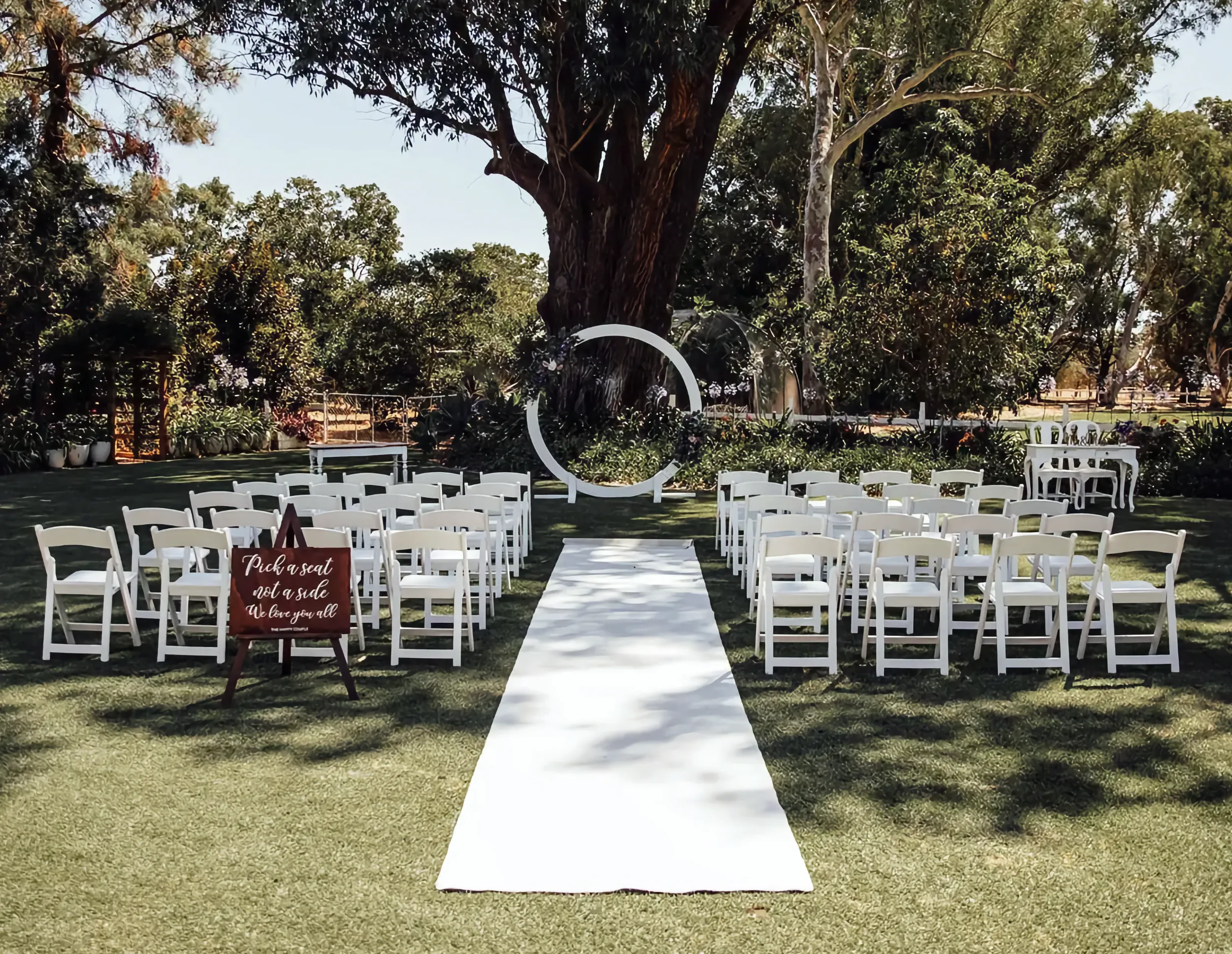 Wedding ceremony at Yoothamurra Homestead