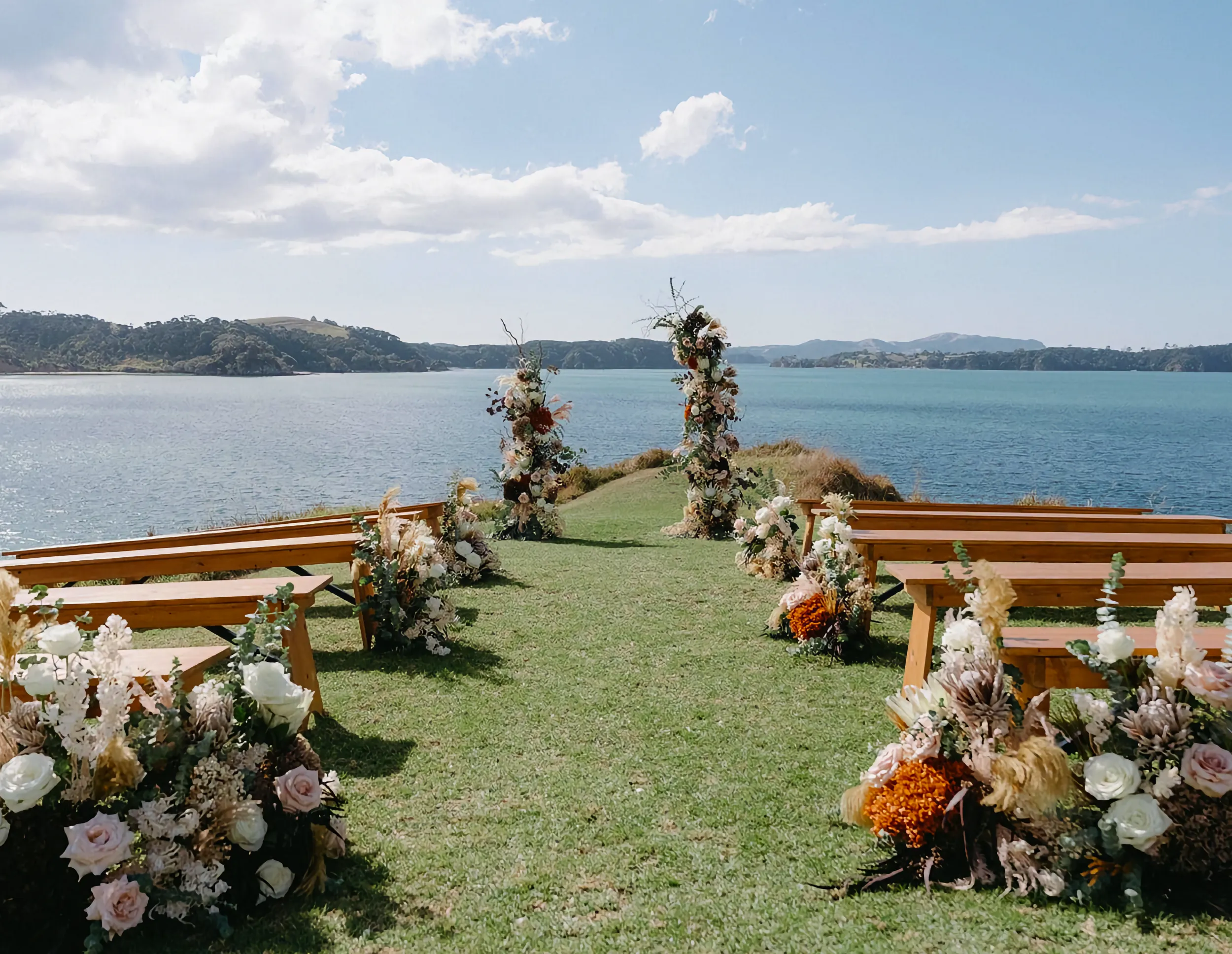 Water view ceremony at Baylys' Farm