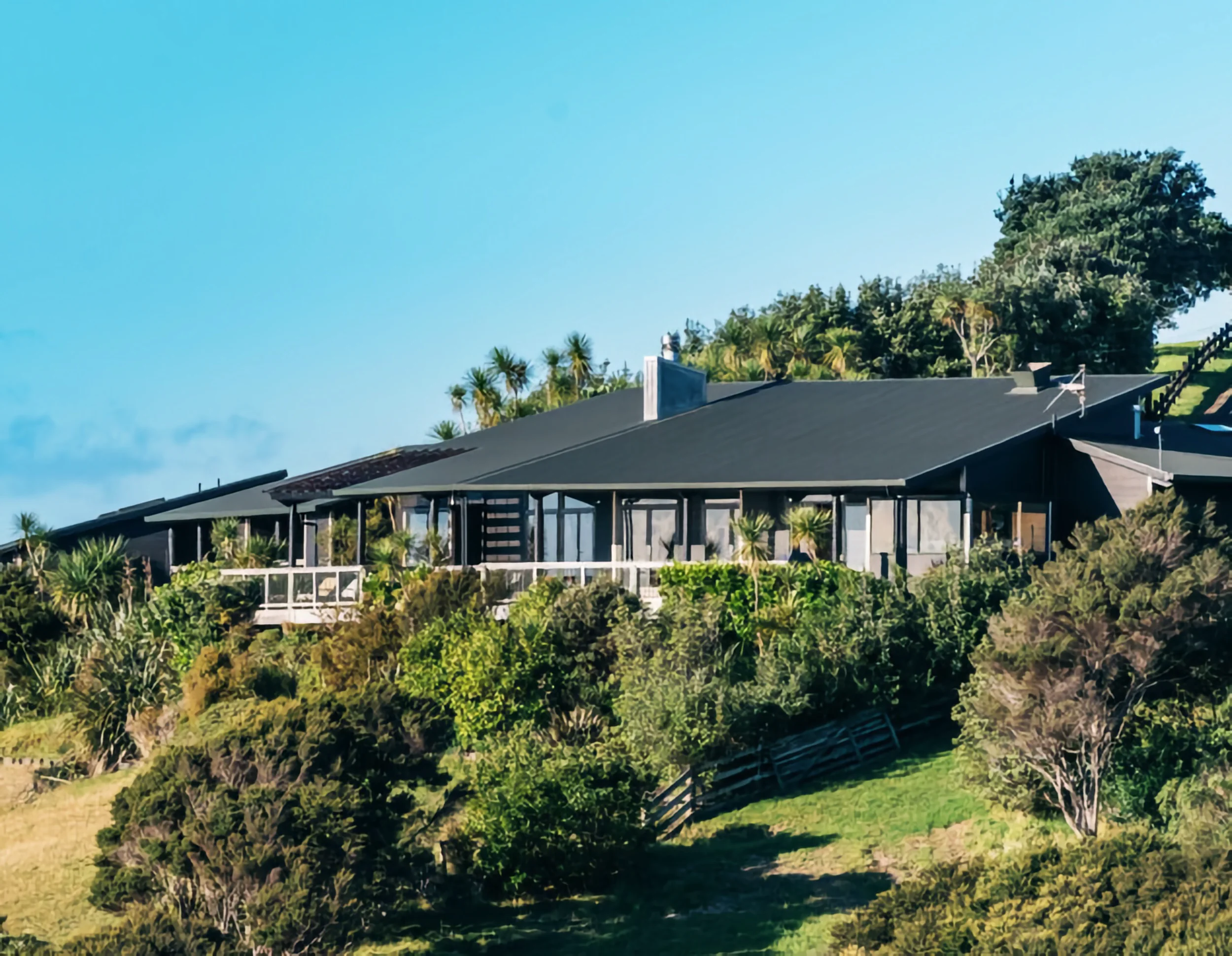 Exterior of Te Whau Lodge