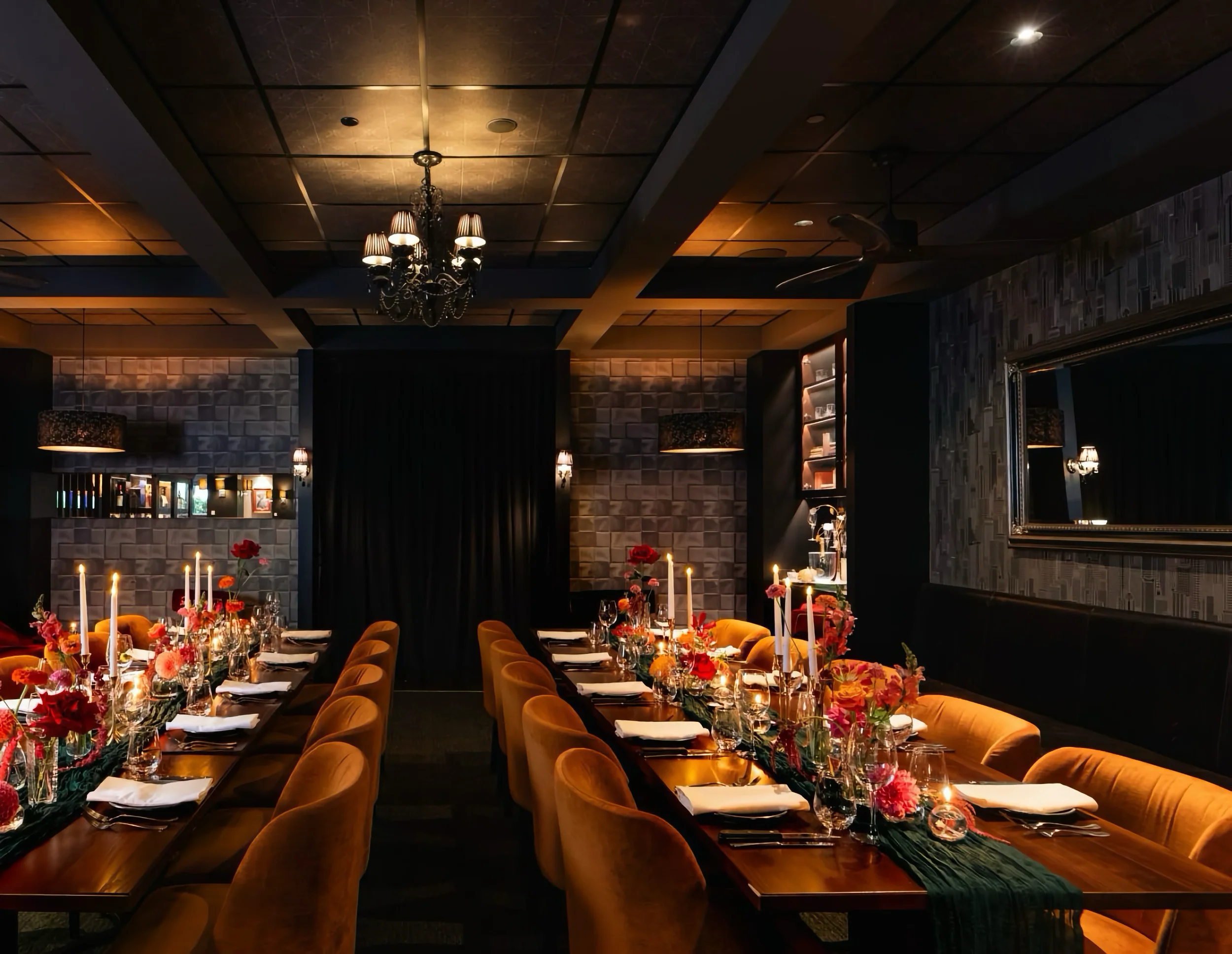 Interior of wine bar at Rydges Latimer