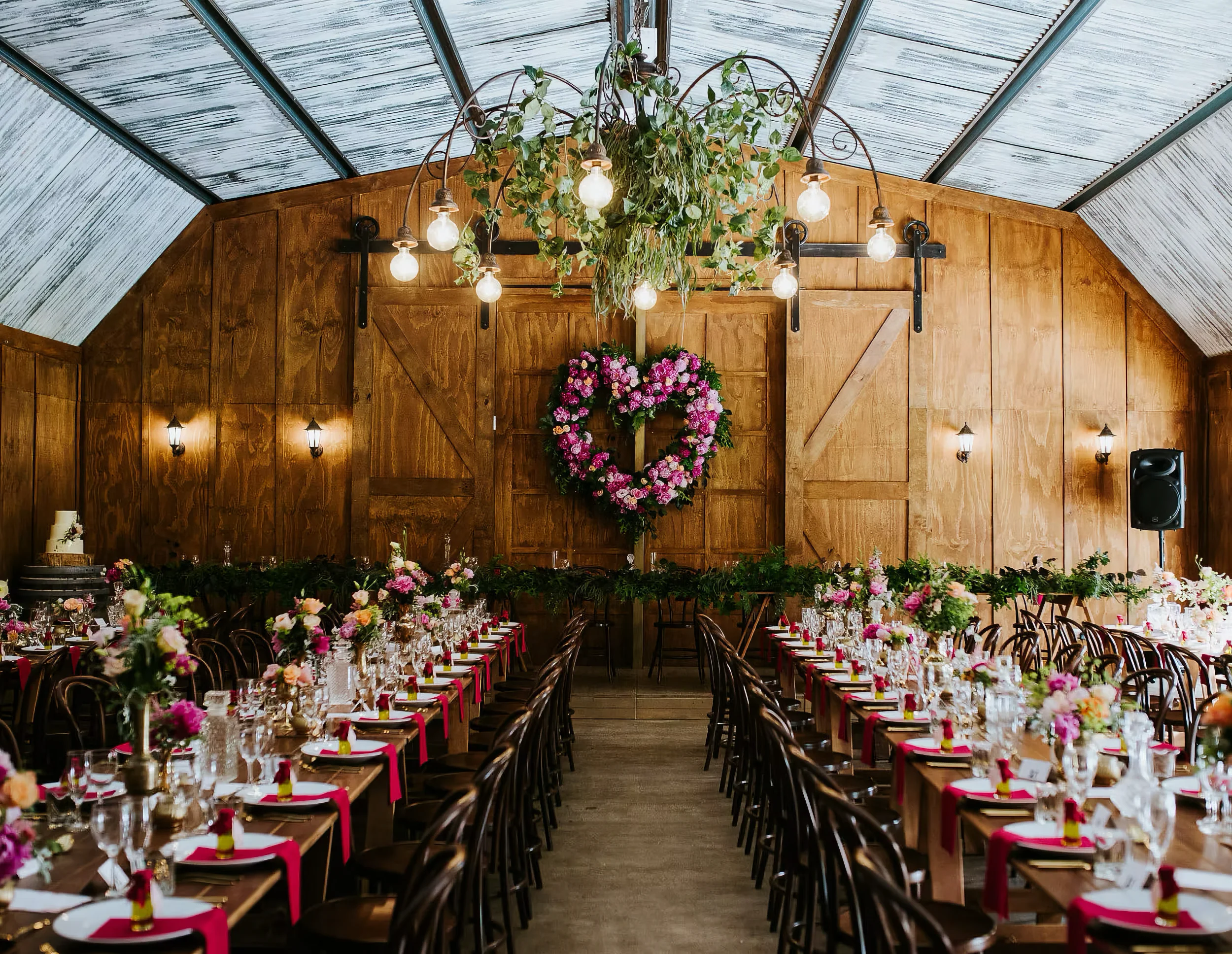 Reception setup at Harpers Homestead