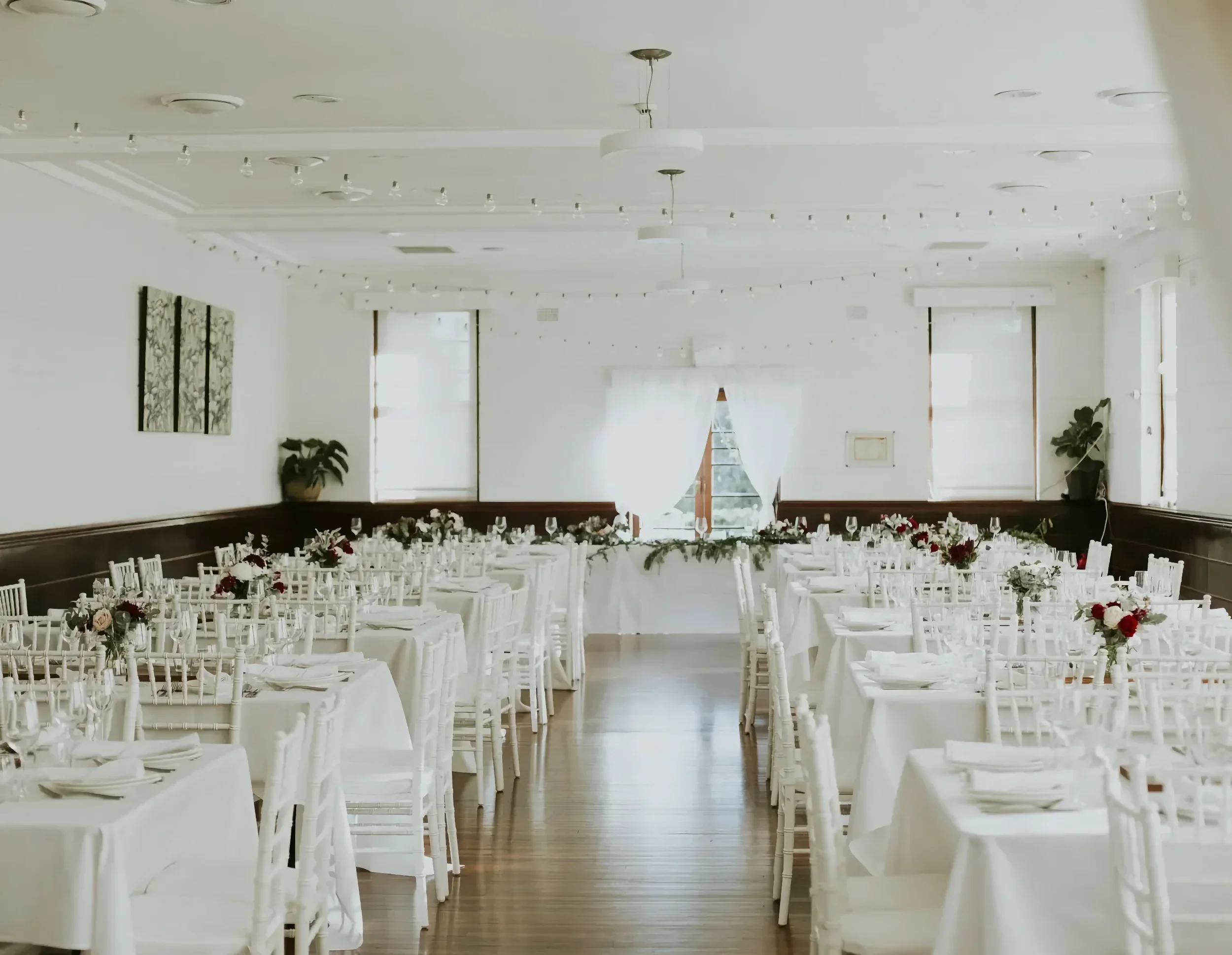 Reception setup at Milestone Events