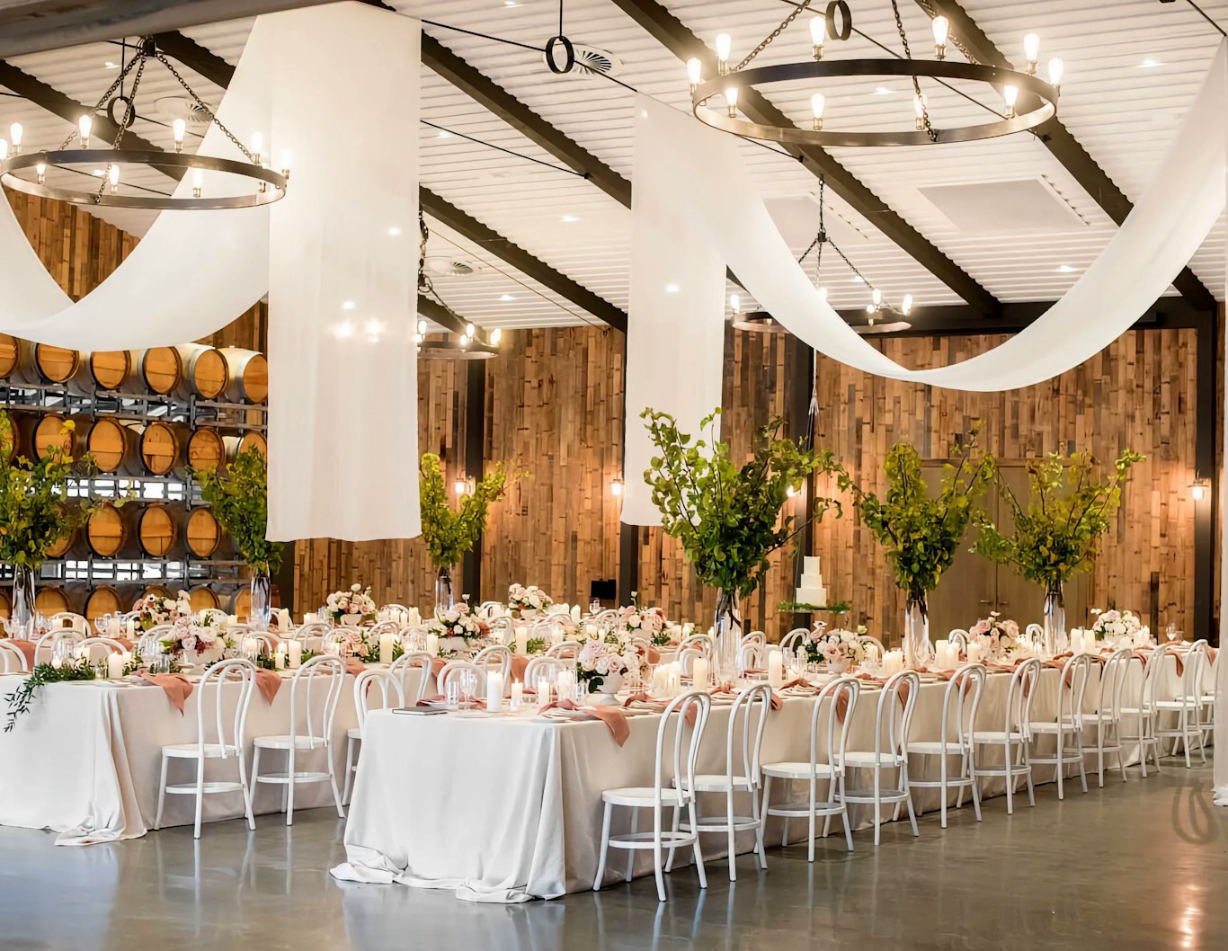 Wedding rececption setup at Sandalford