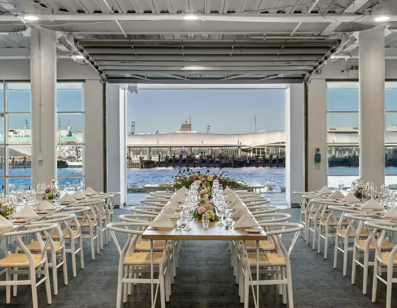 Water views from the interior of Hilton Auckland