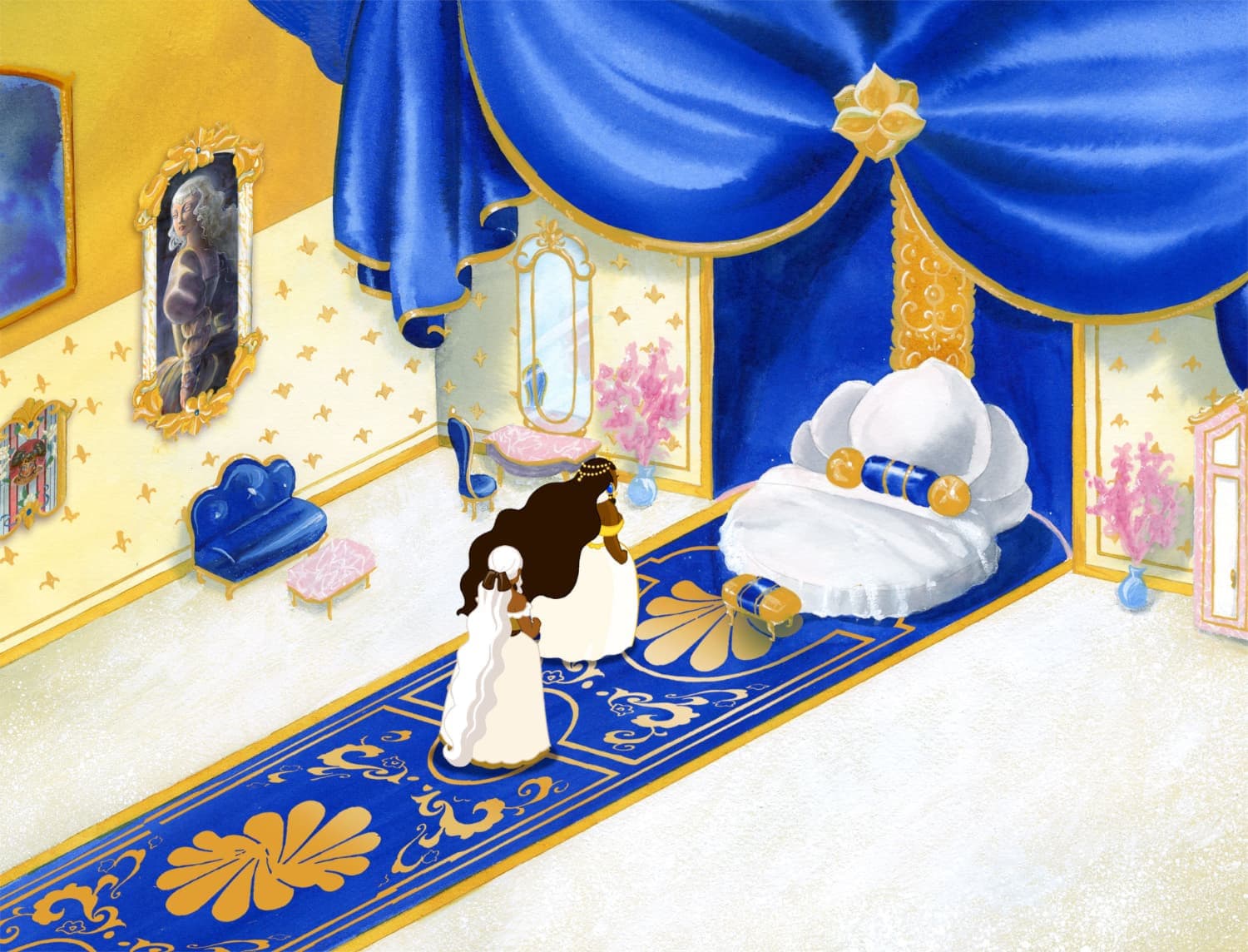 Queen Felicity and Nirvana in the Queen's room