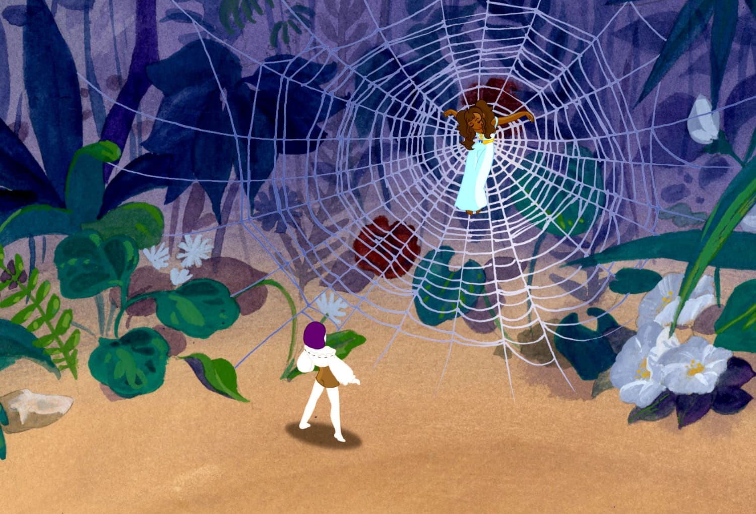 Harmony looks up and finds Princess Joy on the web