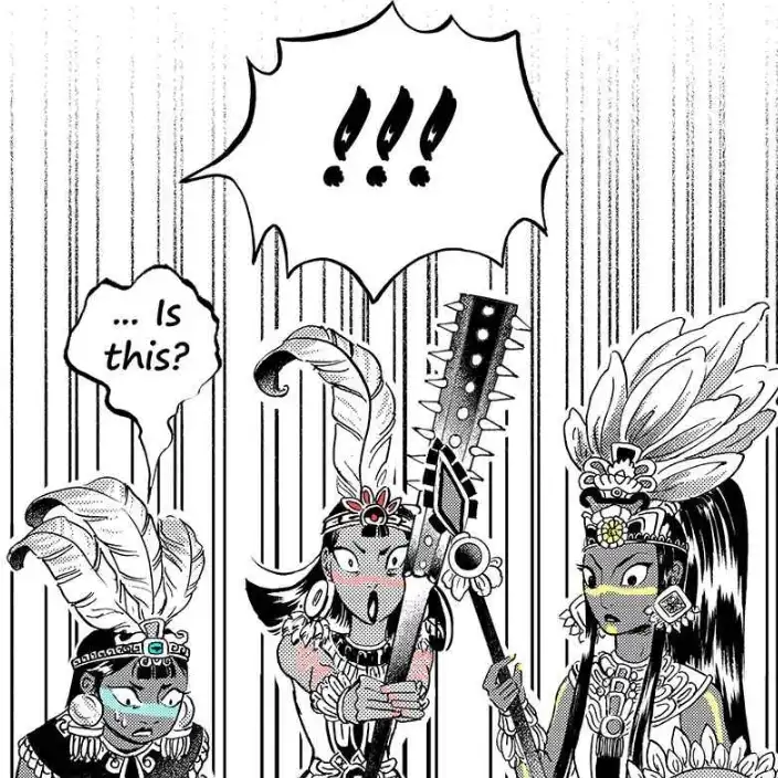 Necahual, Quetzalli, and Anacaona become warriors for the 1st time
