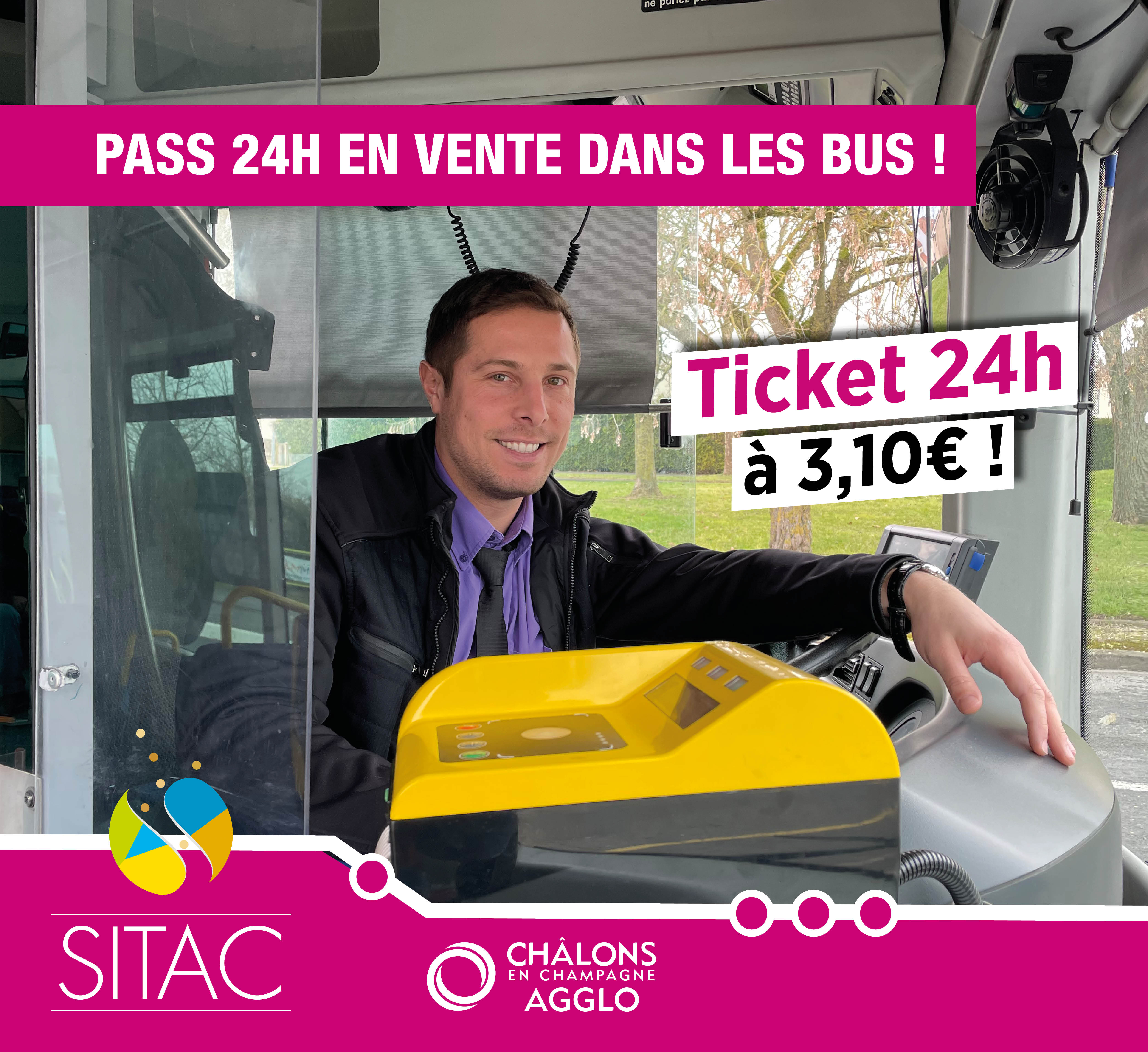 Ticket 24h à 3,10 euros