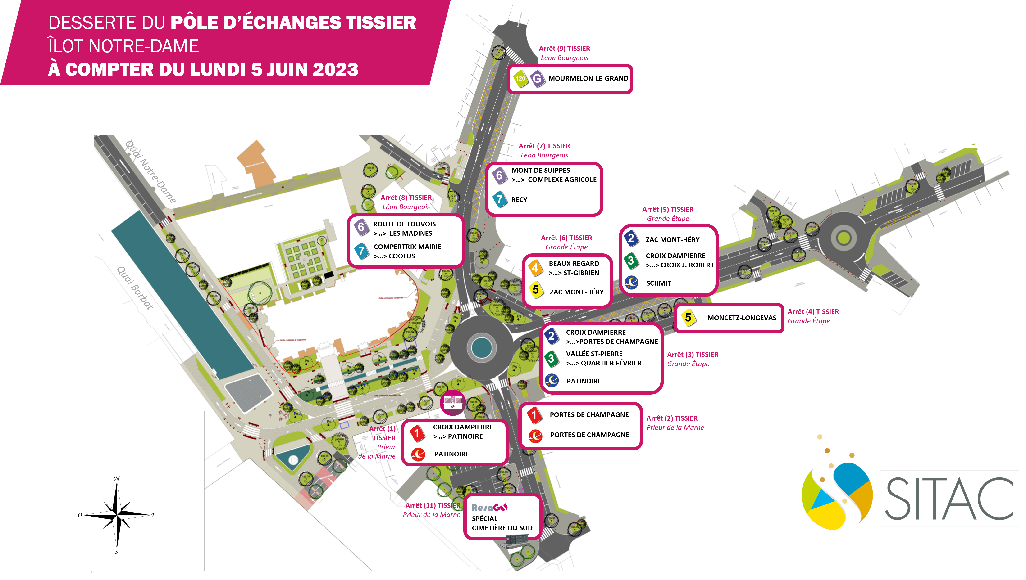 Plan pôle Tissier à compter du 5 juin 2023
