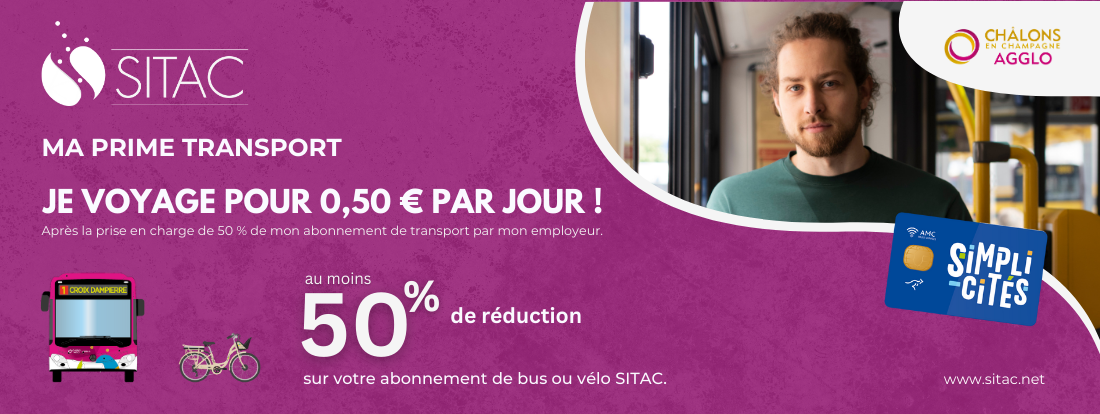 🚍 𝗦𝗲 𝗱𝗲́𝗽𝗹𝗮𝗰𝗲𝗿 𝗮̀ 𝗽𝗲𝘁𝗶𝘁 𝗽𝗿𝗶𝘅, 𝗰'𝗲𝘀𝘁 𝗽𝗼𝘀𝘀𝗶𝗯𝗹𝗲 ! 💸  Grâce à la prise en charge de mon abonnement de transport par mon employeur, pour seulement 𝟎,𝟓𝟎 € 𝐩𝐚𝐫 𝐣𝐨𝐮𝐫, je peux me déplacer en bus ou à vélo SITAC. 🔹 Secteur privé : 50 % pris en charge. 🔹 Secteur public : 75 % pris en charge.