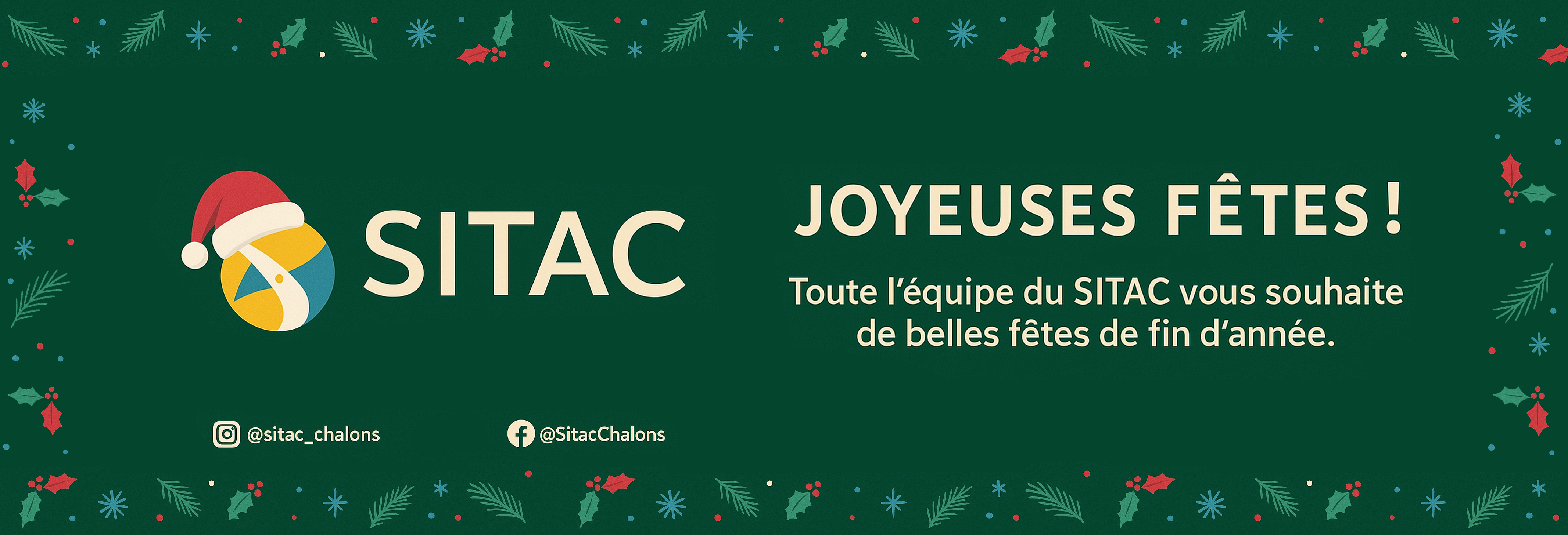 Toute l'équipe du SITAC vous souhaite de belles fêtes de fin d'année !