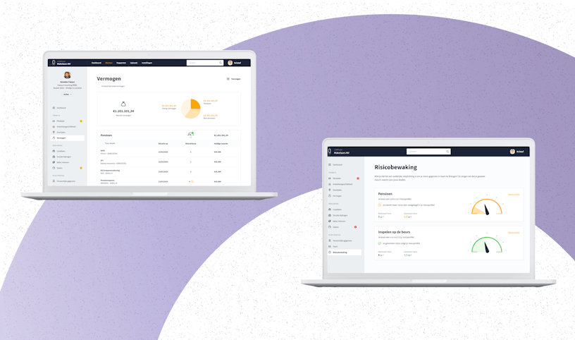 Illustrations of desktop view of E-gor platform