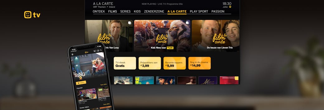 Interface of Telenet TV