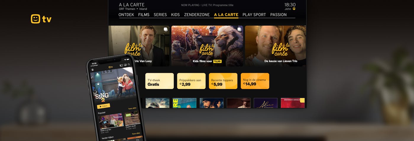 Interface of Telenet TV