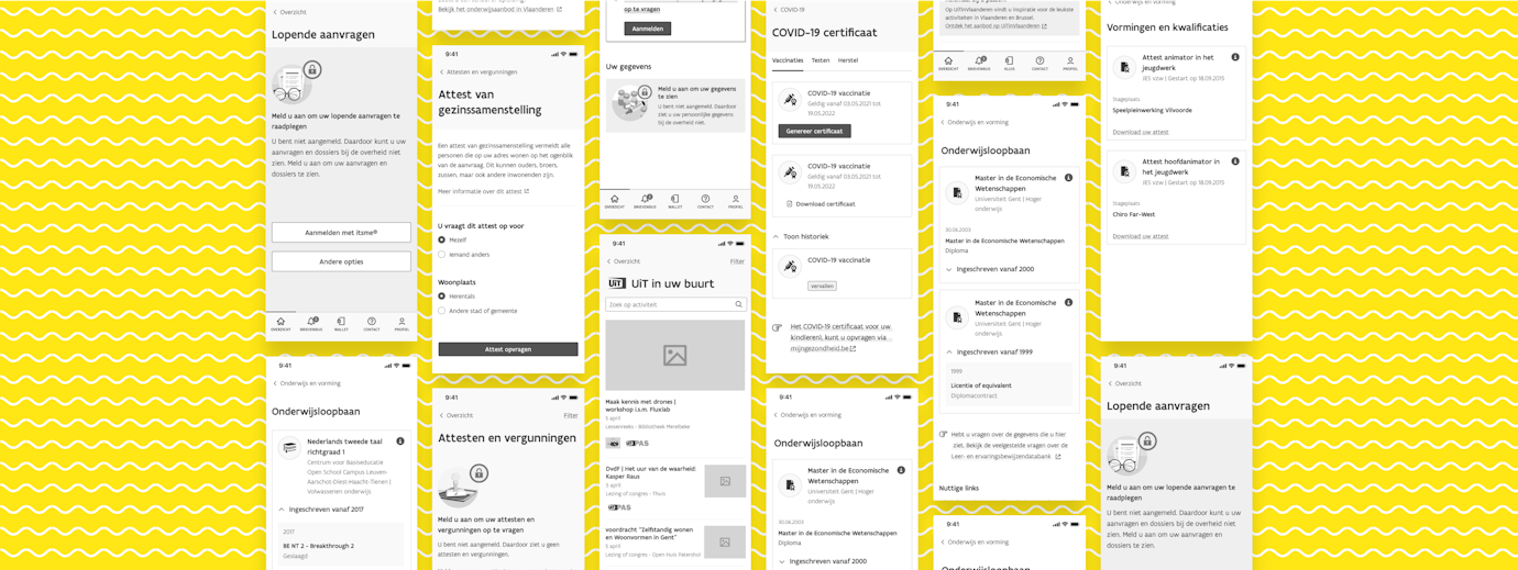 An overview of Mijn Burgerprofiel screenshots highlighting the ecosystem