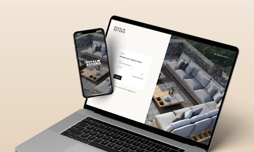 App screens terrace planner app and dealer portal