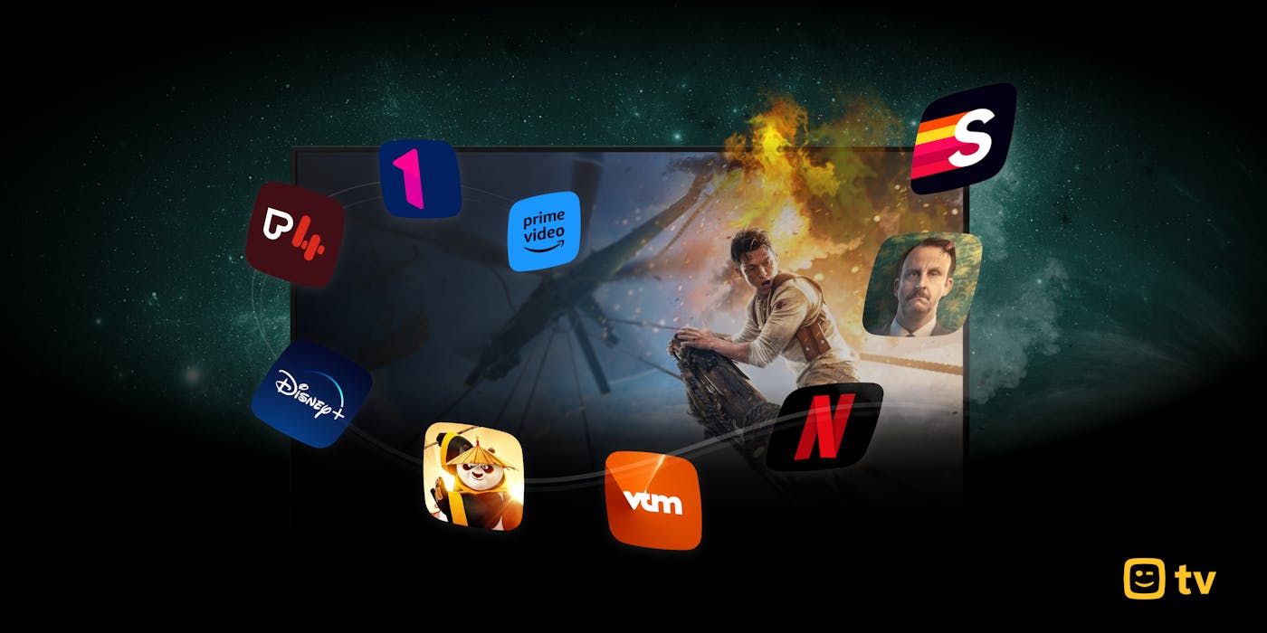 Telenet TV features as the starting point for all available video content from broadcasters and streaming platforms