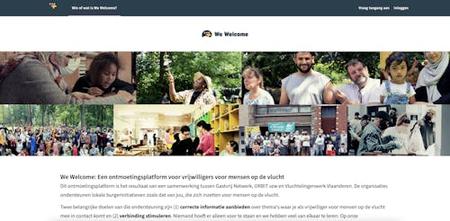 Screenshot of the We Welcome platform