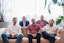 Craftzing partners sitting in a sofa. From left to right: Thomas Van Orshaegen, Roeland Tegenbos, Hans Vanderstraeten, Jelle Van den Bergh, Warre Buysse