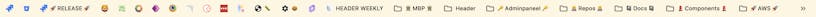 An example of a bookmarks bar.