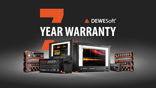 Dewesoft data acquisition systems with 7-year warranty
