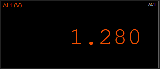 DewesoftX digital meter display widget DewesoftX digital meter display widget