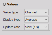 Values settings of digital meter display widget Values settings of digital meter display widget