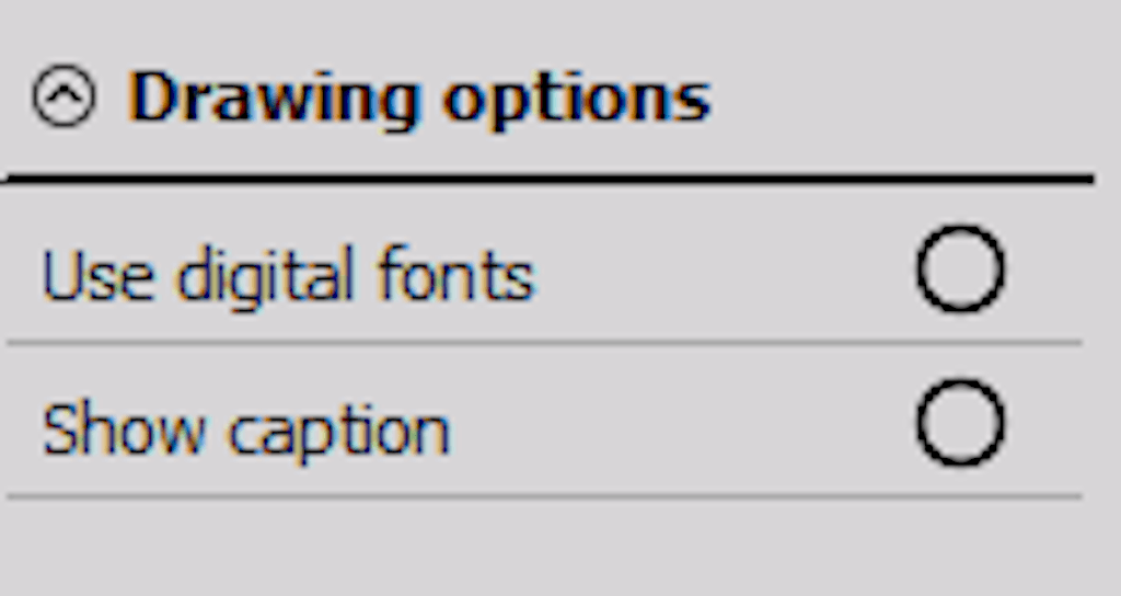 Digital meter drawing options