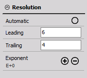 Manually setting the leading and trailing value resolution Manually setting the leading and trailing value resolution