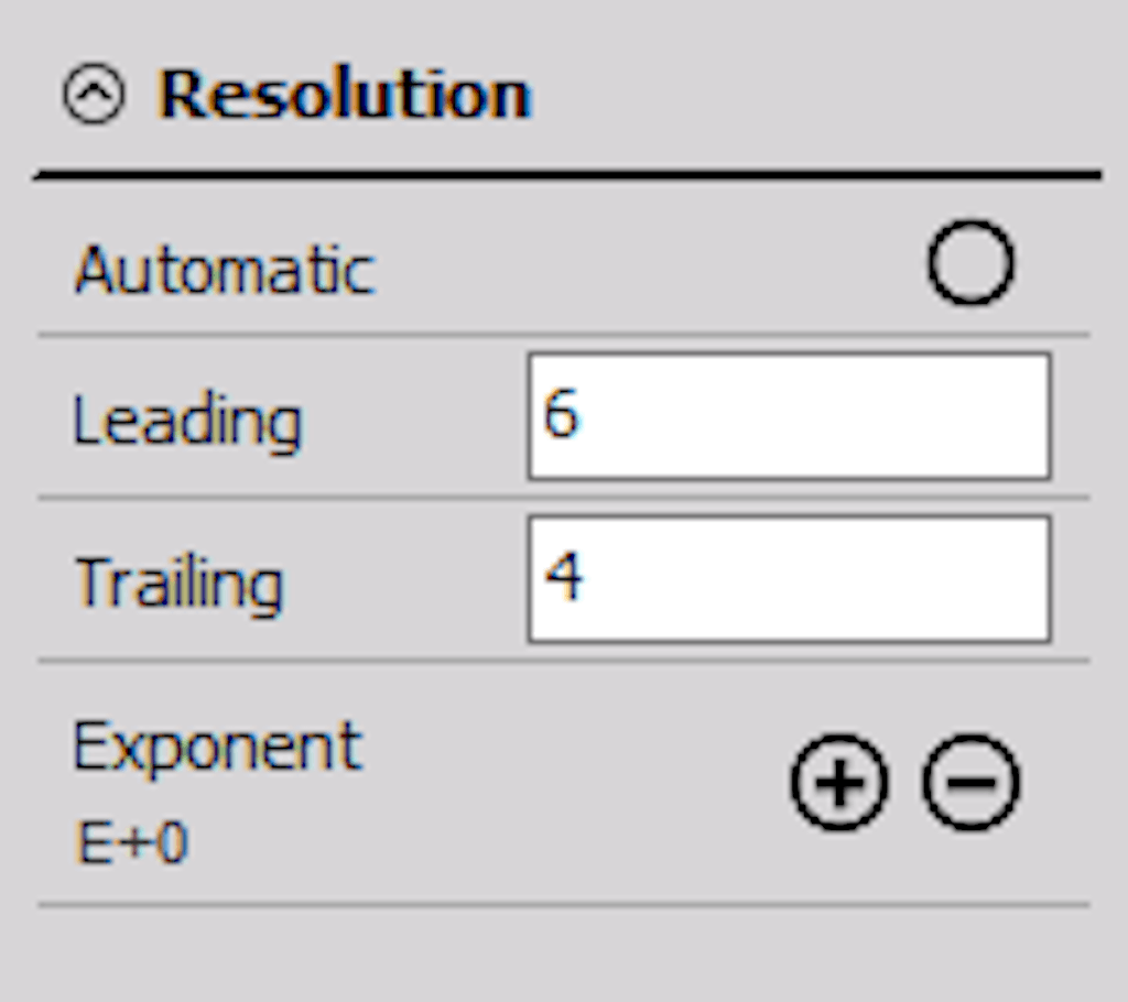Manually setting the leading and trailing value resolution
