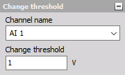 DewesoftX tabular values change treshold options DewesoftX tabular values change treshold options