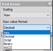 DewesoftX tabular values raw value formats DewesoftX tabular values raw value formats