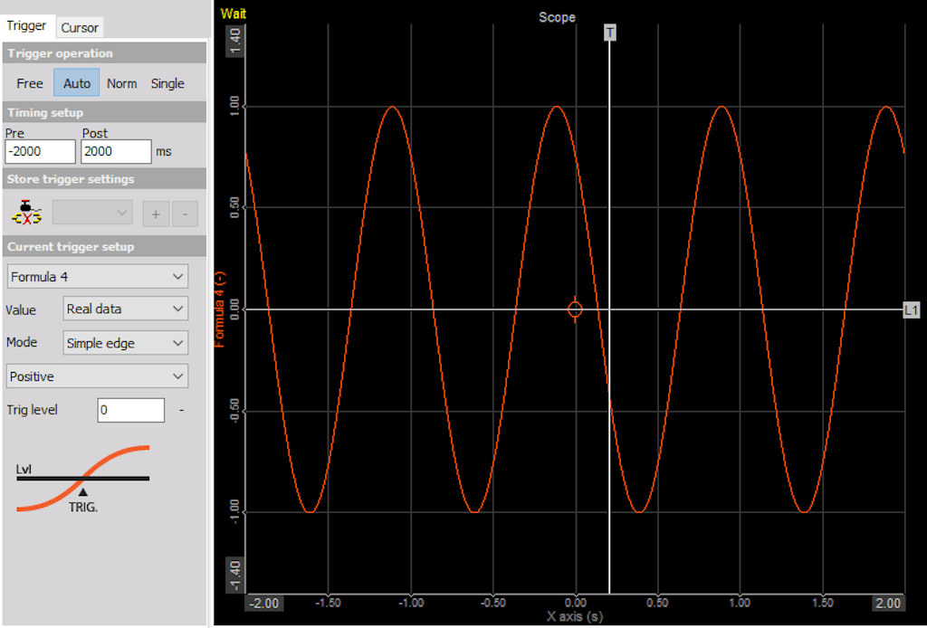 DewesoftX scope display widget