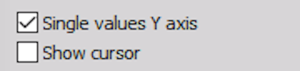 DewesoftX xy recorder single values Y-axis