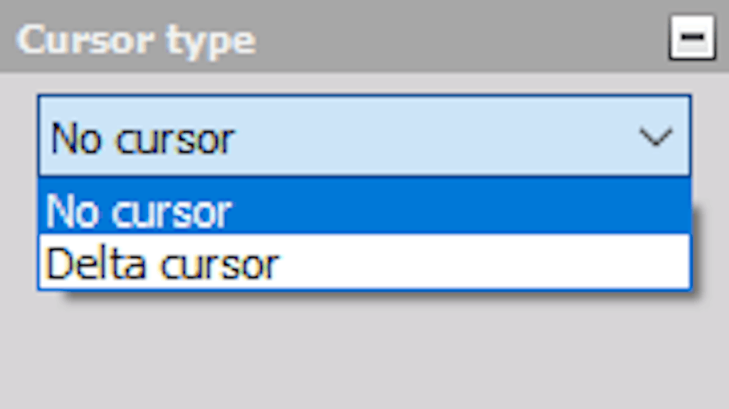 DewesoftX xy recorder cursor type