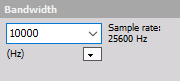DewesoftX bandwith setip in the channel setup DewesoftX bandwith setip in the channel setup