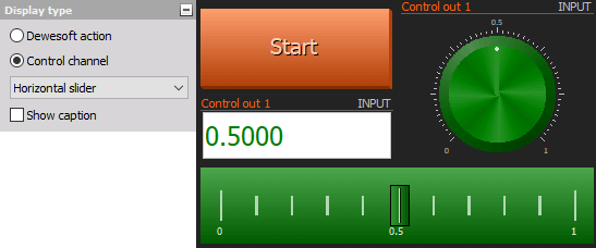 DewesoftX input control options DewesoftX input control options