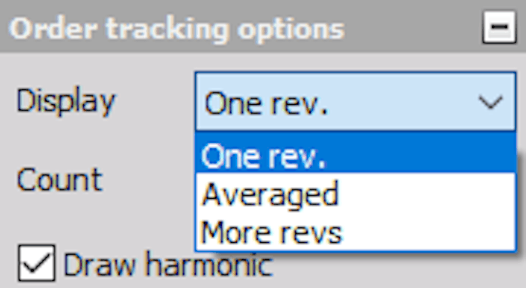 DewesoftX orbit graph order tracking options 