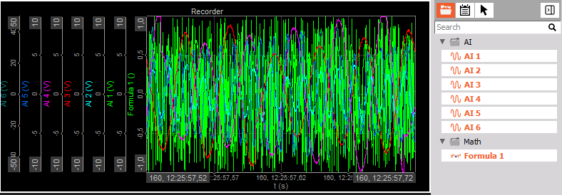 Multiple assigned input channel on recorder display widget Multiple assigned input channel on recorder display widget