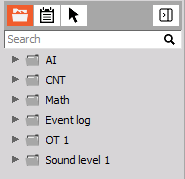 DewesoftX channel group view DewesoftX channel group view