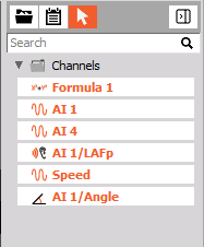 All curently selected channels on the DewesoftX display widget All curently selected channels on the DewesoftX display widget