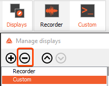 Removing visual displays in the DewesoftX Removing visual displays in the DewesoftX