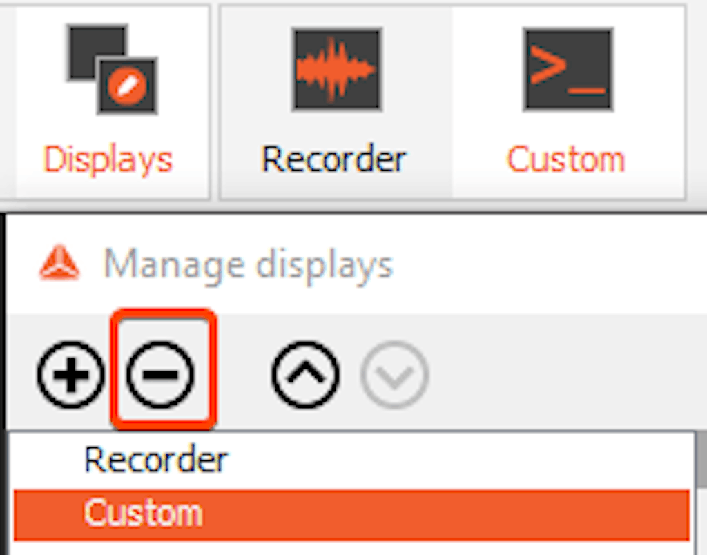 Removing visual displays in the DewesoftX